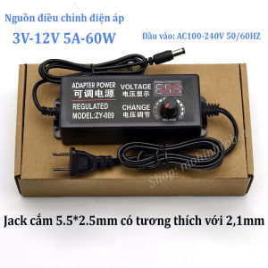 Bộ Nguồn Điều Chỉnh Điện Áp 3-12V 5A 60W Điều Chỉnh Từ 3V Đến 12V Cho Màn Hình LED Động Cơ Quạt Máy Bơm