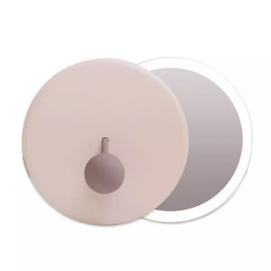 Handheld Travel Mirror With LED Folding Lighting Rechargeable USB Mirror Cosmetic Makeup Small Portable