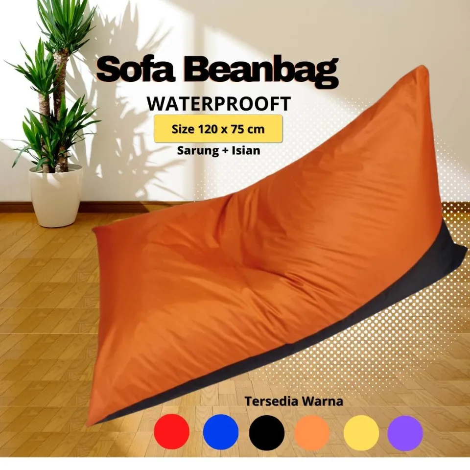 WATERPROOFT ASLI Bean Bag Plus isi Size M Kursi Santai Sofa Besar Bean Bag Murah Elegan Kursi Santai Beanbag Dewasa Bisa COD Lazada Indonesia