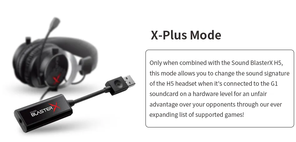 Creative Sound BlasterX G1 Portable Sound Card with Headphone