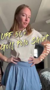 MAGCOMSEN  Womens  Polos  Golf Shirt Short Sleeve  UPF 50+  Collared Shirt Quick Dry Tennis Work Sports Top   White