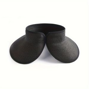 Mũ che nắng cho phụ nữ rộng vành rơm cuộn lên đuôi ngựa bãi biển mùa hè Mũ đóng gói có thể gập lại du lịch