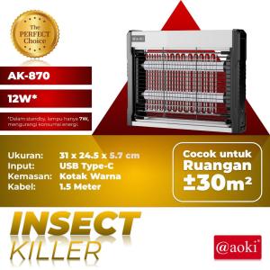 AOKI Insect Killer Mosquito Killer Perangkap Nyamuk Lalat Bug Zapper Lampu UV 22/30 Watt - ZS