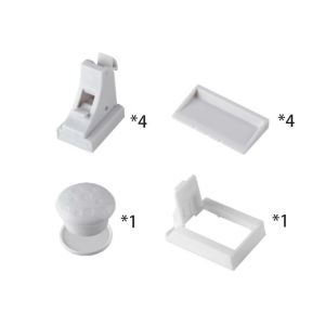4+1/Set Pengunci Laci Magnet Safety Kunci Lemari Magnet Kunci Laci Magnet Safety Lock Lemari