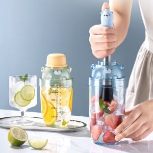 ACC LIFE Họa tiết gấu Chai Lắc Bền Chống rò rỉ Cốc đo Đa chức năng Có cân Búa nghiền chanh Nhân viên pha chế