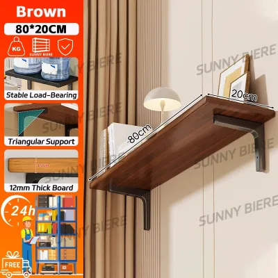 SUNNY Solid Wood Wall Shelves Storage Furniture Shelves Storage Racks Wall Floating Shelves Weighing 40kg