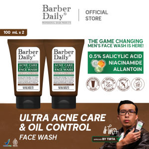 Dual Pack Ultimate Cleanser Barber Daily Acne Care & Oil Control Face Wash 100mL x 2