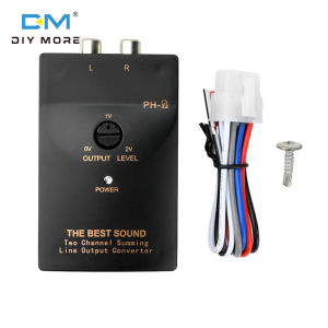 Diymore PH-2 âm thanh trên xe hơi cao đến thấp loa siêu trầm Bộ chuyển đổi tín hiệu âm thanh âm thanh trên xe hơi cao đến tần số thấp với chức năng chậm trễ
