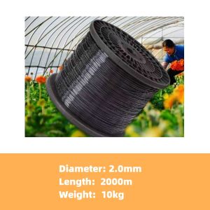 Polyester Wire 2.0mm 3.0mm Tali Pertanian Plastic Steel Planting Wire Breeding Film Pressing Wire