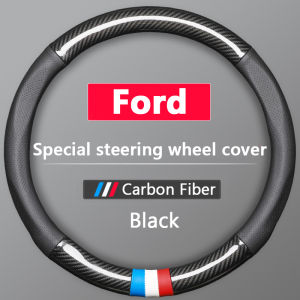 Ford Fiesta Escape Ranger EcoSport Focus Everest Leather Car Steering Wheel Cover Non-Slip Breathable Wheel Cover Protector Ford Interior Accessories