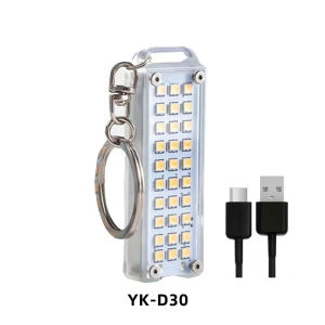 Alonefire YK-D30มินิ LED พวงกุญแจ USB แบบพกพาแสงทำงานกลางแจ้งเดินป่าตั้งแคมป์