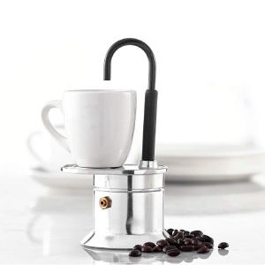 ZYJC MALL Aluminum Alloy Single Tube Moka Pot Portable Space Saving Italian Coffee Machine Great Stovetop 1 Cup Coffee Pot Stovetop