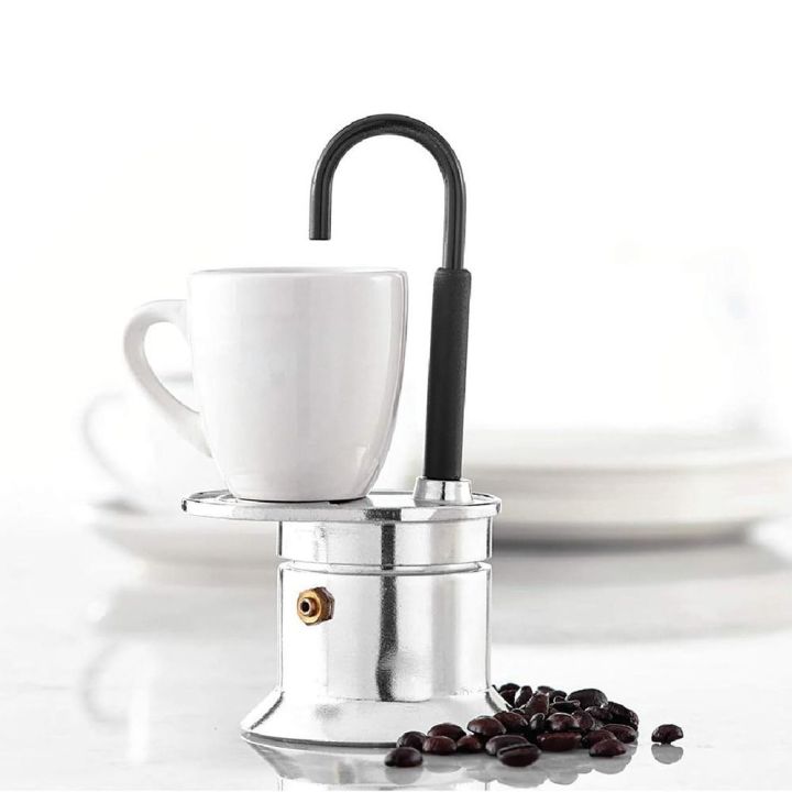ANGY Space Saving Single Tube Moka Pot Portable Aluminum Alloy 1 Cup ...
