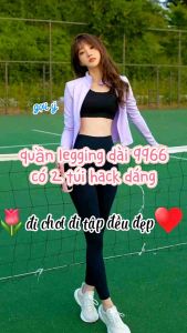 Quần Legging nữ dài cạp cao 9966 có 2 túi co giãn Đi Chơi Đi Tập Thể Thao Đều Đẹp Habis