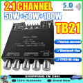 ZK-TB21 Bluetooth 5.0 Amplifier Board 2.1 Channel Mini Wireless Audio Digital Amp Subwoofer TPA31. 