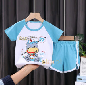 Setelan Kaos Anak motif Karakter Animal murah /Set baju anak perempuan dan laki laki bisa C O D