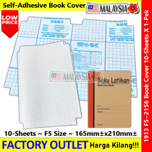 F5 Self-Adhesive Book Cover Pembalut Buku Gam Sticker Transparent Book Wrap Cover #Exercise #BukuLatihan #F5 #1913 #2156
