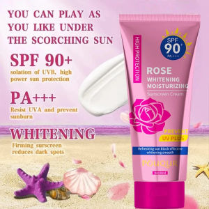 Rose Sunscreen Cream Spf 90+ High Protection Uv Plus 60ml Sunscreen Refreshing Sun Block Skincare