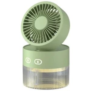 Portable Air Humidifier Fan USB Plug-in use 350ml Water Cooler Table Air Cooling Fan Essential Oil Diffuser with Night Light