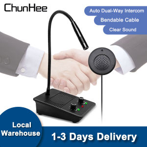 Chunhee Window Intercom System - 8 Models Available Dual-Way Microphone & Speaker for Clear Communication (Desktop Installation) | Ideal for Bank/Store/Restaurant/Hotel/School/Mall | Sistema ng Intercom sa Bintana Dalawang-Daan na Pakikipag-usap