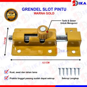 Grendel Tower Bolt VOC Slot Pintu Jendela 2 Inci / 5 cm l Skrup Baut