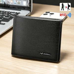LouisWill Mens Wallet for Men Cash Slot Simple Short RFID Wallet Soft PU Business Wallet Retro Wallet Multi-Card Position Wallets Travel Purses Coin Pouch ID Credit Cards Holders