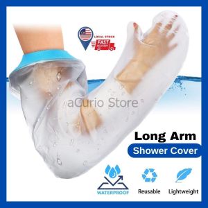 aCurio READY STOCK Adult Waterproof Long Arm Cast Cover Adult Watertight Wound Protector for Shower Bath Cover Reusable Arm Cast Sleeve Bag Covers