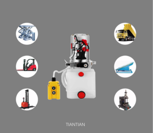 Vehicle Hydraulic Pump Power Unit 12V 4L Plastic Reservoir Single Acting Pump Car Jack Trailer Power Unit Crane Truck Car Lifter