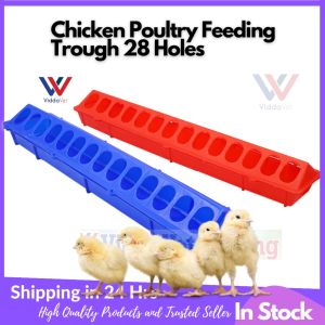 28 holes Flip-Top 50cm Plastic Chick Poultry feeder trough linear feeder for chicken linear feeder linear feeder birds