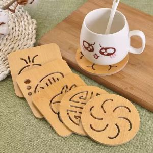 Miếng Lót Nồi Gỗ Cách Nhiệt Chống Nóng Chống Trượt Decor Để Bàn - Đế Gỗ Lót Xoong Nồi  Lót Ly Cốc Chịu Nhiệt - Tấm Thảm Lót Nồi Gỗ Tre Đan Chỉ Cách Nhiệt  Miếng Lót Bàn Ăn