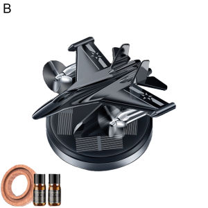 gucanou Car Air Freshener Natural Solar Powered Long-lasting Car Fragrance Diffuser Fighter Aeroplane Perfume for Vehicles