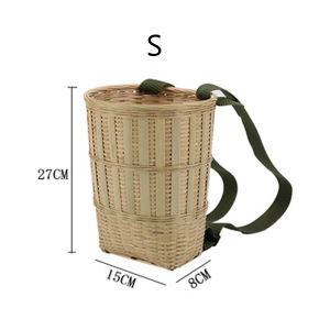 Keestar ตะกร้าไม้ไผ่สานมีหูหิ้วตะกร้าไม้ไผ่สานสำหรับใส่ชาและผลไม้