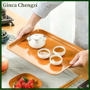 Ginca Sáng tạo giả gỗ nhựa Snack tấm giấm món ăn nhà Sushi ăn sáng trái cây sấy khô Snack khay xương nhổ món ăn