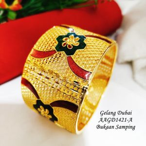 Gelang Dubai Replika MAs 24k Bukaan samping model Terbaru Gelang Lebaran 2024