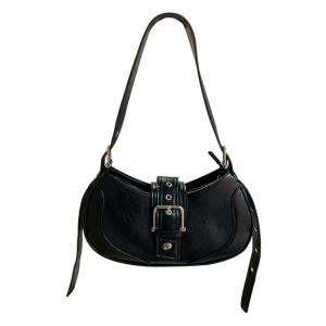 Women Summer Shoulder Bag Soft PU Leather Crossbody Bag Simple Messenger Bag All-matching Casual Underarm Bag for Daily