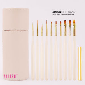 [Vainpot-SG] 10pcs Cream Nail Art Brush Set