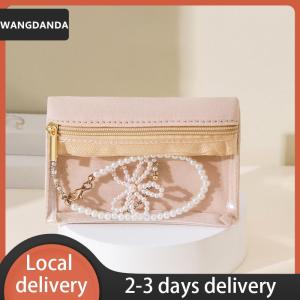 [COD] WANGDANDA Ship within 24 hours Portable Velvet Jewelry Box Earrings Necklace Ring Bracelet Trinkets Accessory Zipper Pouch Travel Water-proof Dustproof Bag