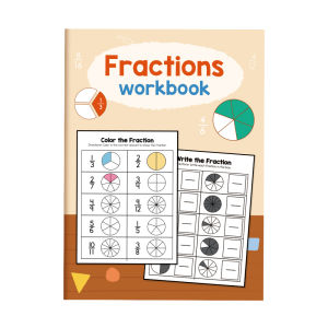 Fractions Workbook for Kids – 24-Page Math Practice Book with Coloring Matching Writing & Identifying Fractions A4 Educational Activity Workbook for Homeschool & Classroom
