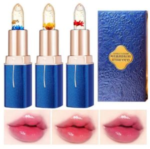 Lessxcoco ลิปสติกนางฟ้า ลิปใสลายดอกไม้ เปลี่ยนสีตามอุณหภูมิ