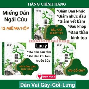 Giải Pháp Giảm Đau Từ COMPO 3 Hộp Miếng Dán Ngải Cứu Đông Y Hỗ Trợ Giảm Đau Lưng Gối - Miếng Dán Lòng Bàn Chân