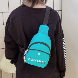 Childrens bag 2025 spring and summer new Korean version alphabet baby breast bag handsome boy casual versatile light messenger bag