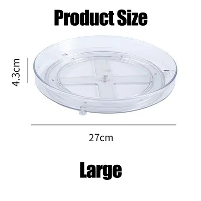 360° Rotate Lazy Susan rotating tray spice rack organizer Space-Saving for Kitchen Cabinet & fridgekitchen drawer organizer