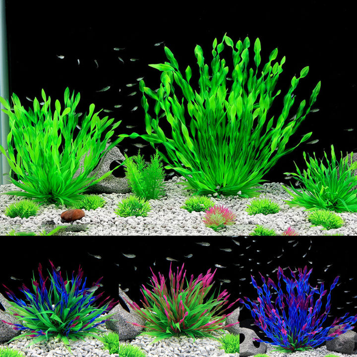 Aquarium Plant Realistic Appearance Hideout Decor Plastic Artificial  Seaweed Fish Tank Decoration for Home