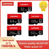 Lenovo Memory Card /128GB/256GB/512GB/1TB/2TB U3 V30 4K Full HD Micro TF Mini SD Card TF Memory Flash Card for Phone/Computer