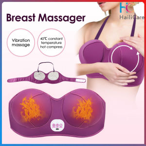 Đệm mát xa ngực bằng Điện áo ngực sưởi ấm massage tomaline ngực mở rộng thiết bị chống chảy xệ vú nâng làm săn chắc Type-C sạc