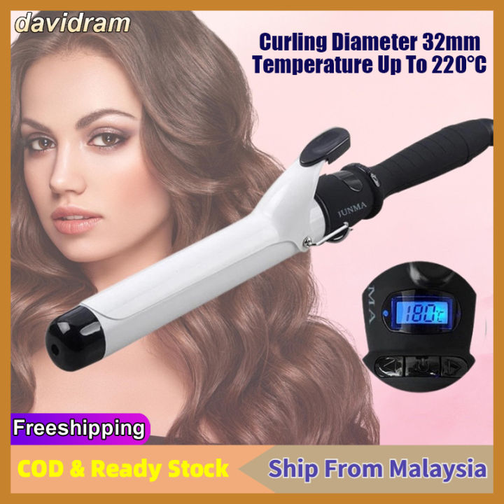 Curling Iron 32mm Long Lasting Hair Curler Curling Wand To 220 Beach Waves Lazada