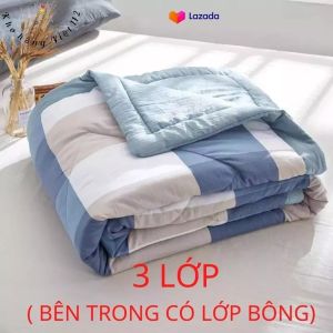 Chăn hè COTTON POLY trần bông 3 lớp kích thước 1m6x2m mền mùa hè mát lạnh 2 mặt (Được chọn mẫu)