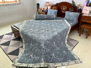 Bộ drap da thun Han quốc (VÂN ĐÁ) chất đẹp