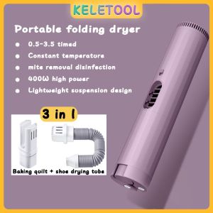 Portable Foldable Clothes Dryer 3D Air Circulation 5kg Timer with Shoe Rack for Travel Home Dorm