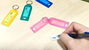 [super stationery] YOSOGO 20 pcs/ 100 pcs KEY CHAIN TAG TRANSPARENT KEY RING KEYCHAIN KEY HOLDER KEY ID LABEL NAME TAG #1199